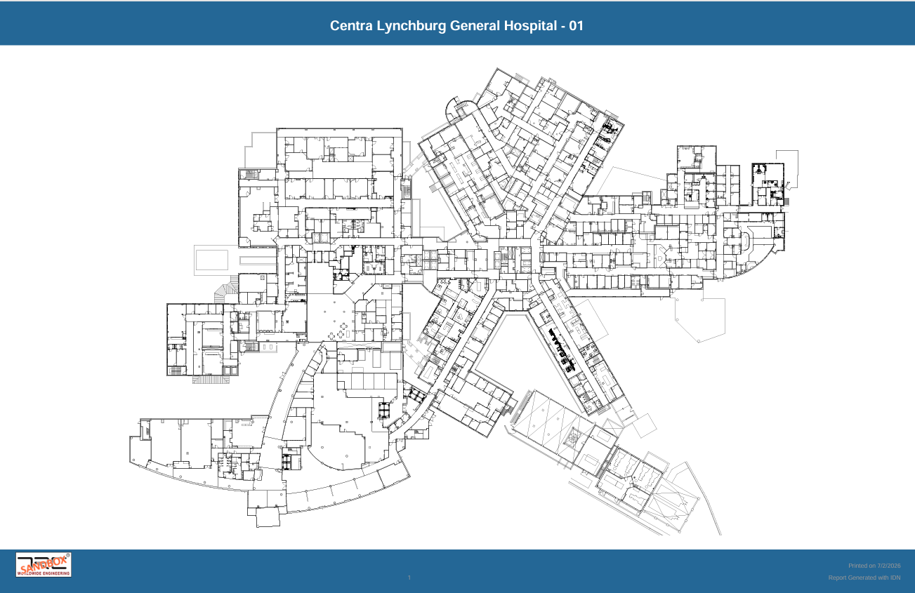 Sample PDF floorplan — Centra Lynchburg General Hospital